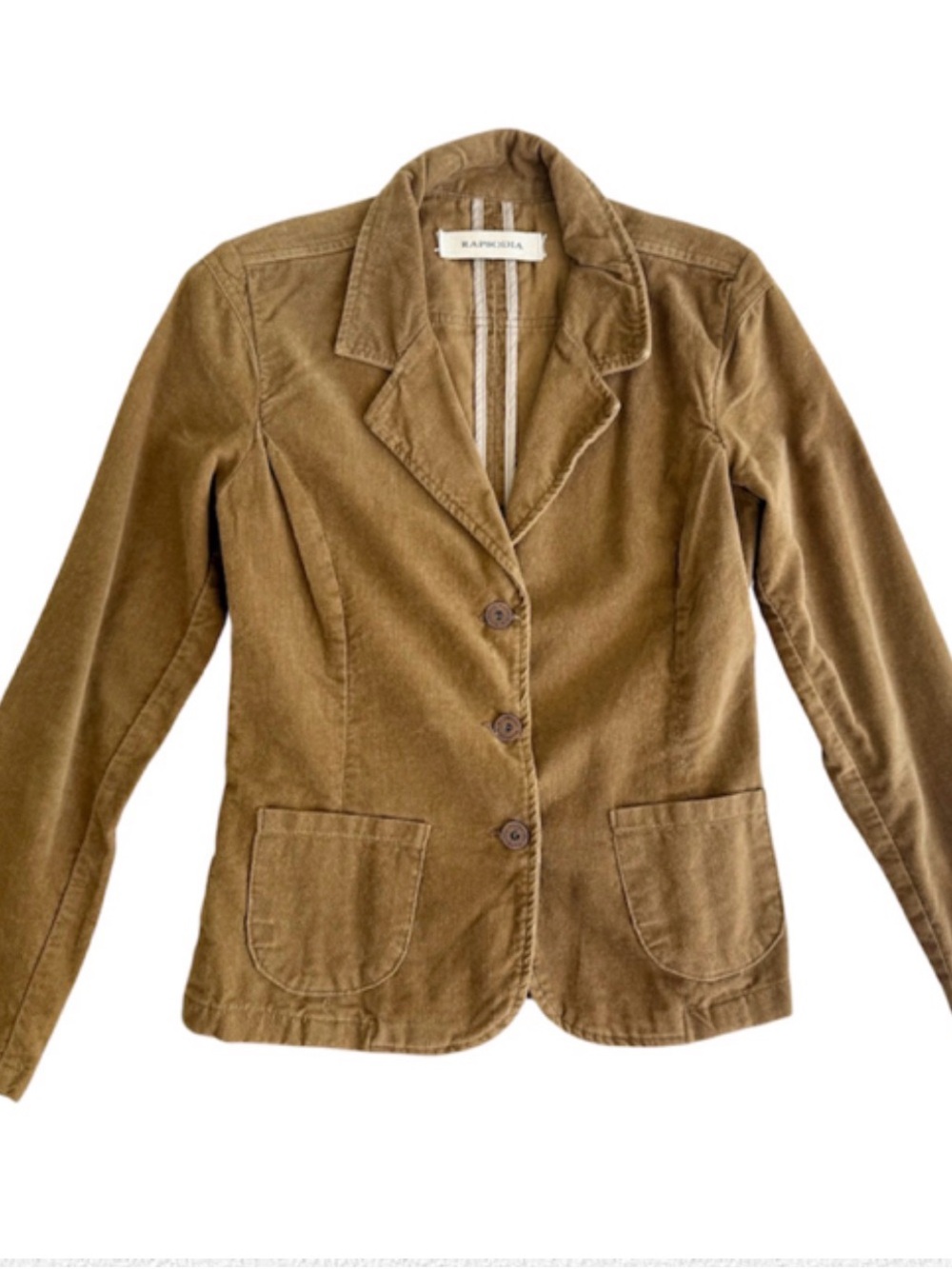 Rapsodia Corduroy Blazer - Made in Argentina - Tan Boho Chic Jacket